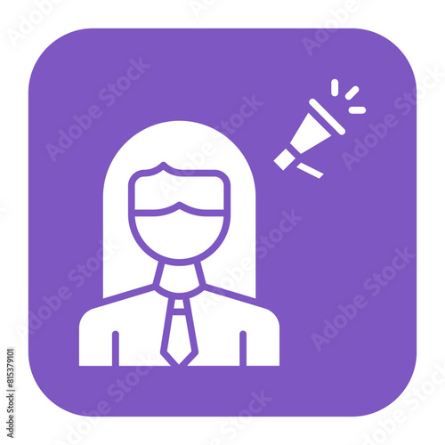 Marketing Specialist icon vector image. Can be used for Women.