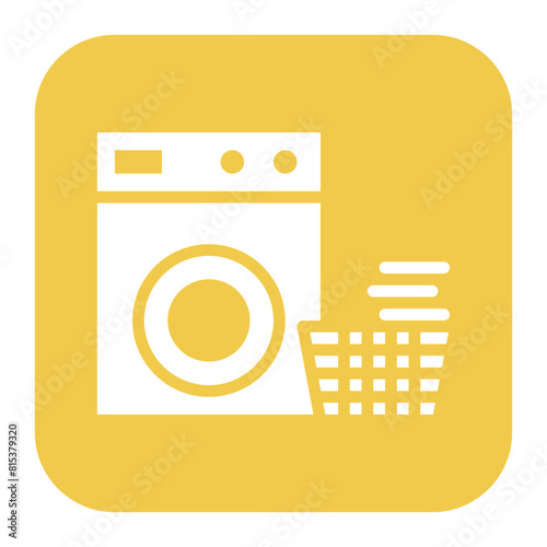 Doing Laundry icon vector image. Can be used for Cleaning and Dusting.
