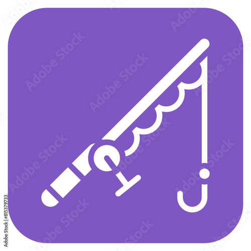 Fishing Rod icon vector image. Can be used for Outdoor Fun.