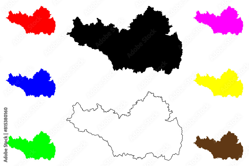 Biberach district (Federal Republic of Germany, rural district, Baden-Wurttemberg State) map vector illustration, scribble sketch Biberach map Biberach district (Federal Republic of Germany, rural district, Baden-Wurttemberg State) map vector illustration, scribble sketch Biberach map