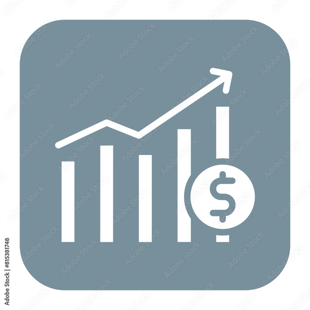 Revenue Growth icon vector image. Can be used for Business Analytics. Revenue Growth icon vector image. Can be used for Business Analytics.