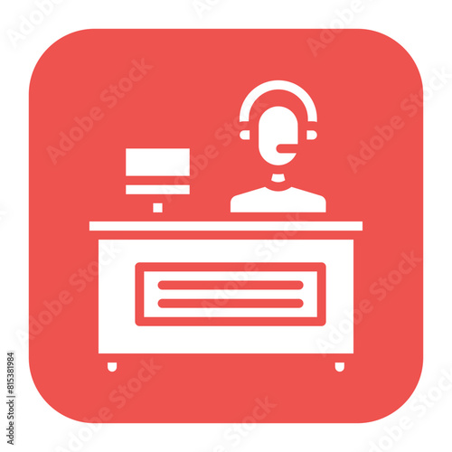 Help Desk icon vector image. Can be used for Contact Us.