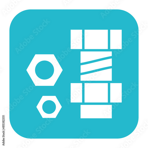 Nuts and bolts icon vector image. Can be used for Fathers Day.