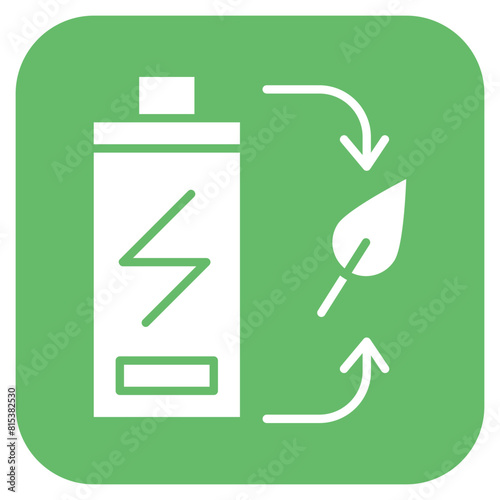 Battery Recycling icon vector image. Can be used for Earth Day.