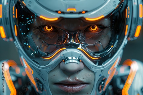 Futuristic Cybernetic Law Enforcer  Eyes of Precision