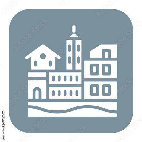 Cinque Terre icon vector image. Can be used for Italy.