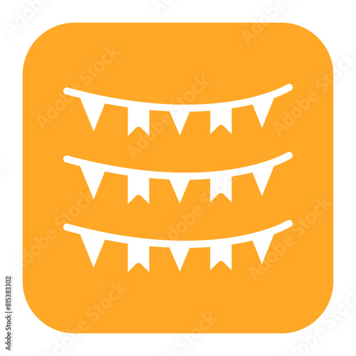 Bunting icon vector image. Can be used for Festa Junina.