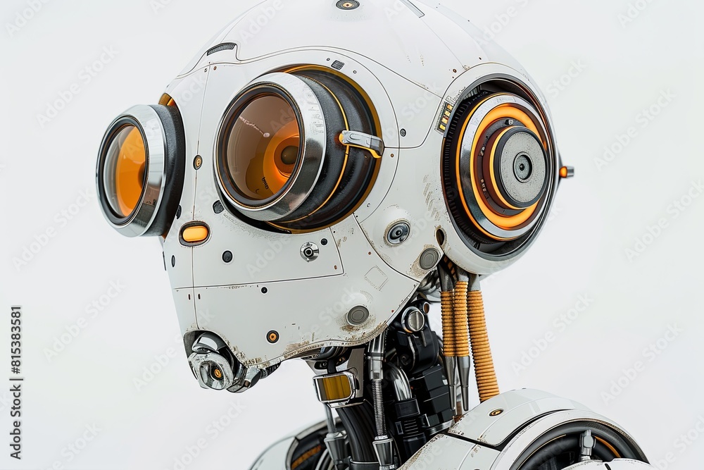 Fototapeta premium Psychedelic Robotic Alien Enigma in Cinematic Portraiture