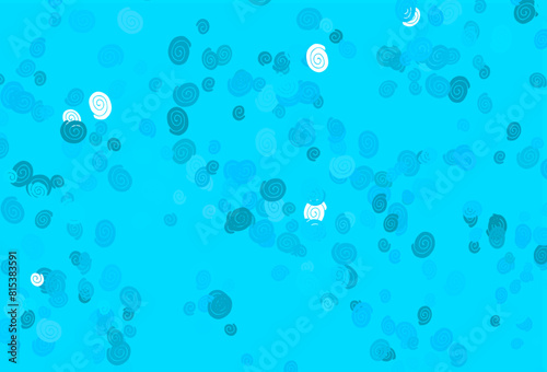 Light BLUE vector background with bent ribbons.