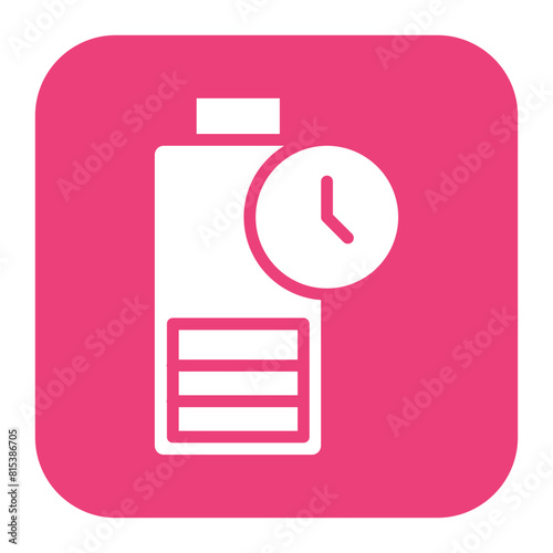 Battery Duration icon vector image. Can be used for Battery and Power.