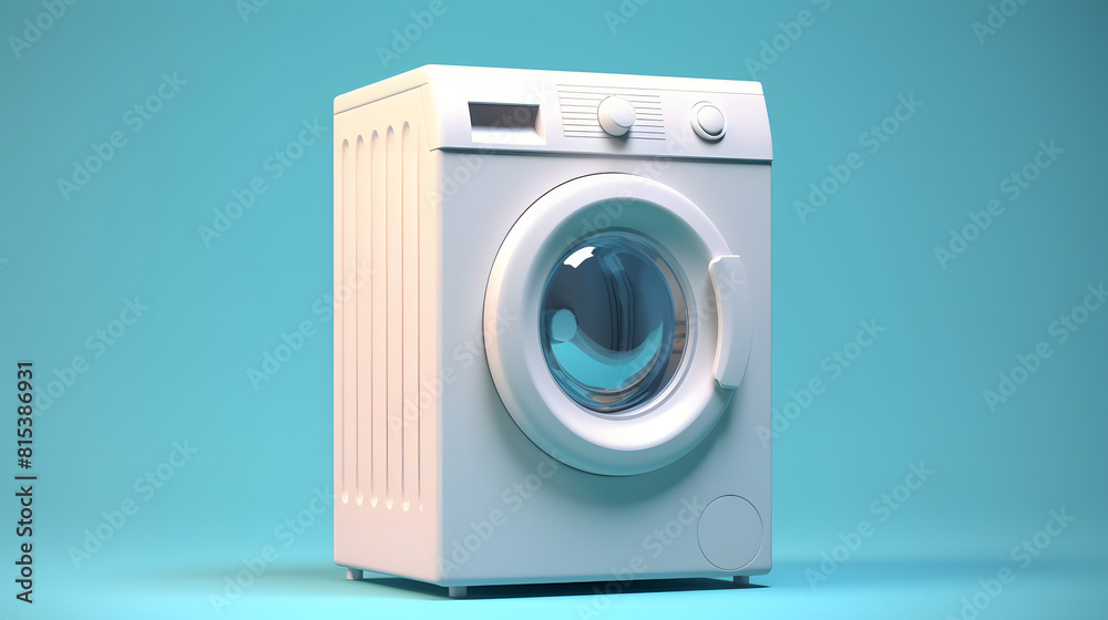 Washing machine icon laundry 3d