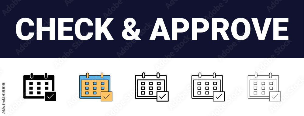 Different style Check and approve outline icons set collection. and verified icons. Editable, filled, outline, line and stroke style can be used for web, mobile, ui, Check icons, Approve icons, Different style Check and approve outline icons set collection. and verified icons. Editable, filled, outline, line and stroke style can be used for web, mobile, ui, Check icons, Approve icons,