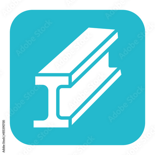 I Beam icon vector image. Can be used for Mettalurgy.
