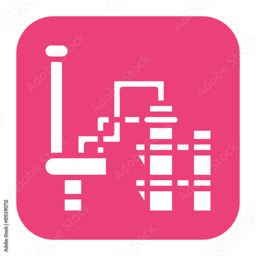 Metallurgical Plant icon vector image. Can be used for Mettalurgy.