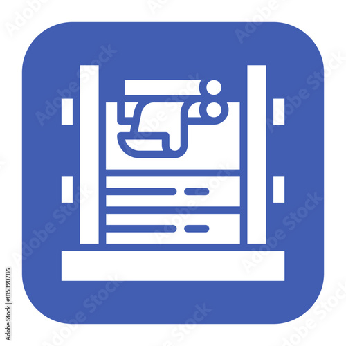 Rolling Machine icon vector image. Can be used for Mettalurgy.