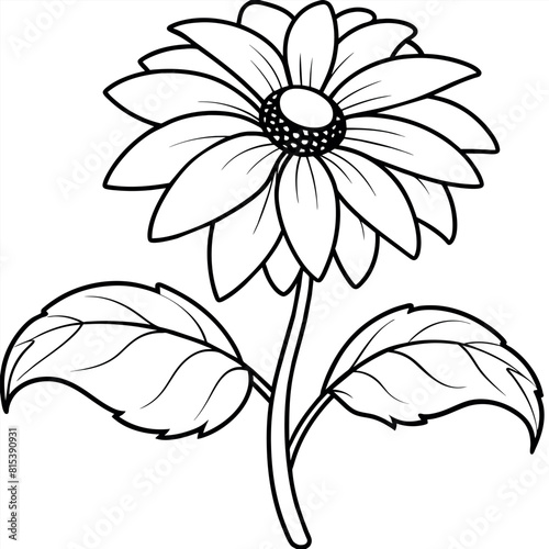 Black Eyed Susan flower outline illustration coloring book page design  Azalea flower black and white line art drawing coloring book pages for children and adults 