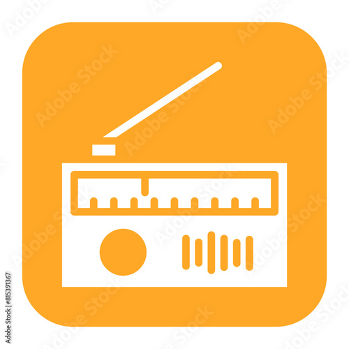 Radio icon vector image. Can be used for Retro.