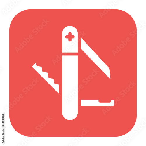 Pocket Knife icon vector image. Can be used for Adventure.