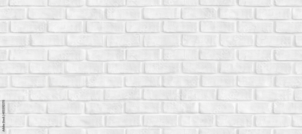 Obraz premium Seamless photorealistic white brick wall background pattern