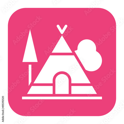 Campsite icon vector image. Can be used for Trekking.