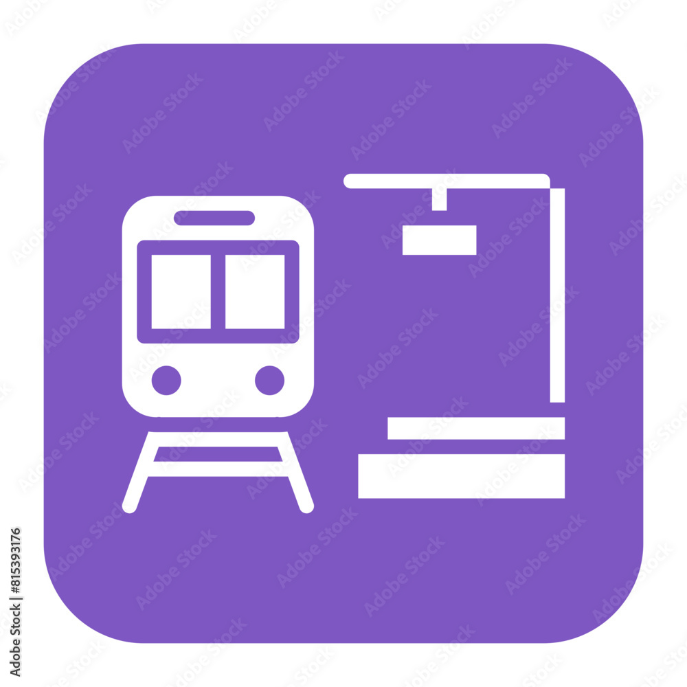 Railway Station icon vector image. Can be used for Railway.