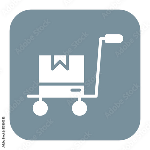 Hand Trolley icon vector image. Can be used for Supply Chain.