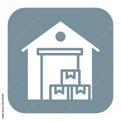 Warehouse icon vector image. Can be used for Supply Chain.