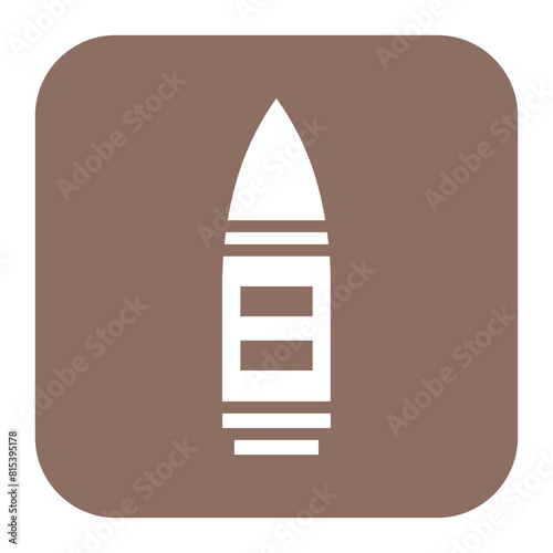 Bullet icon vector image. Can be used for Shooting.