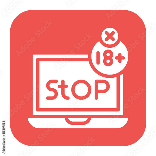 Pornography Addiction icon vector image. Can be used for Addiction.