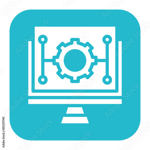 Programmable Automation icon vector image. Can be used for Cyberpunk.