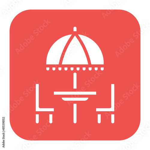 Outdoor Terrace icon vector image. Can be used for Coworking Space.
