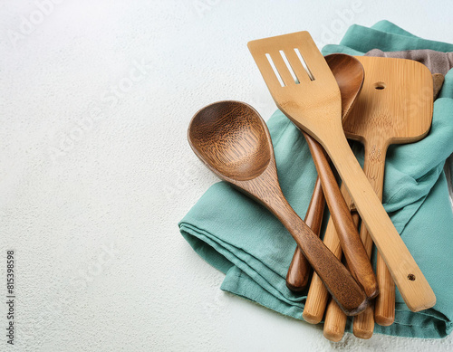 wooden kitchen utensils