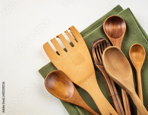wooden kitchen utensils