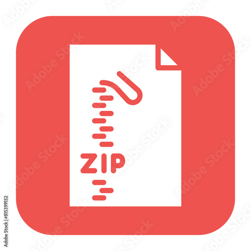 Zip icon vector image. Can be used for Documents And Files.