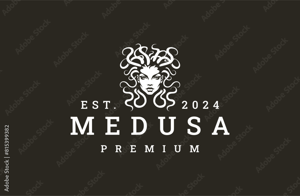 Medusa logo template vector illustration design Medusa logo template vector illustration design