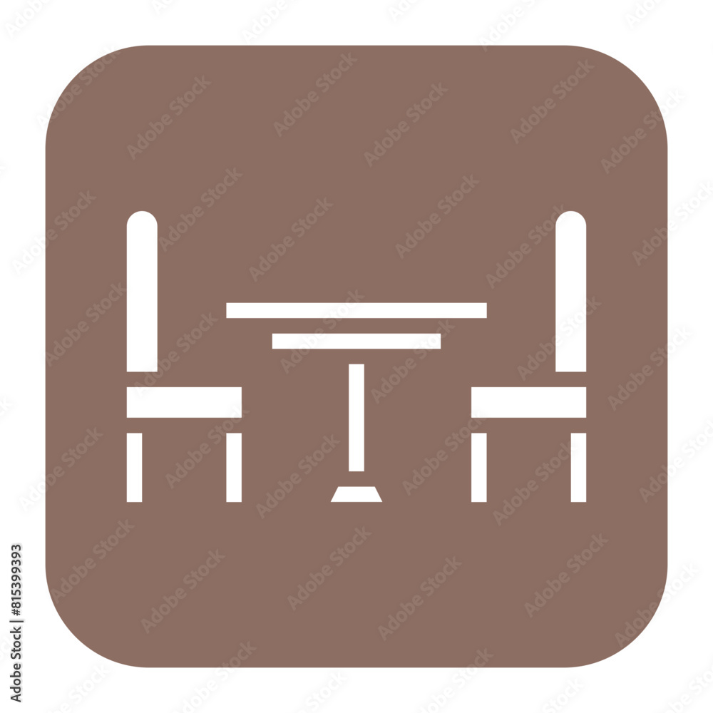 Fototapeta premium Cafe Table icon vector image. Can be used for Bar.