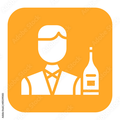 Barkeeper icon vector image. Can be used for Bar.