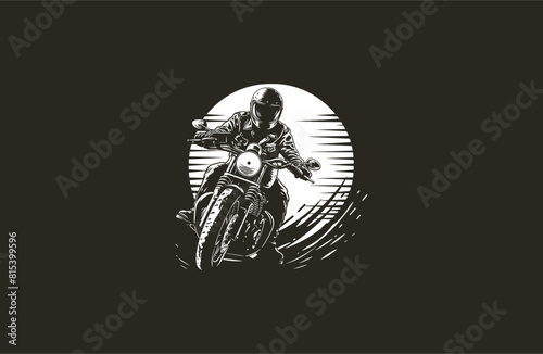 Man rider logo template vector illustration design photo