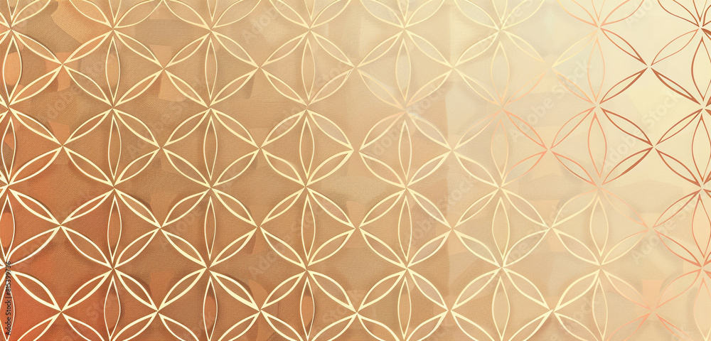 Copper-ivory Flower of Life, warm elegance. Copper-ivory Flower of Life, warm elegance.