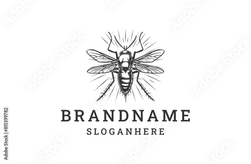 Mosquito logo template vector illustration design