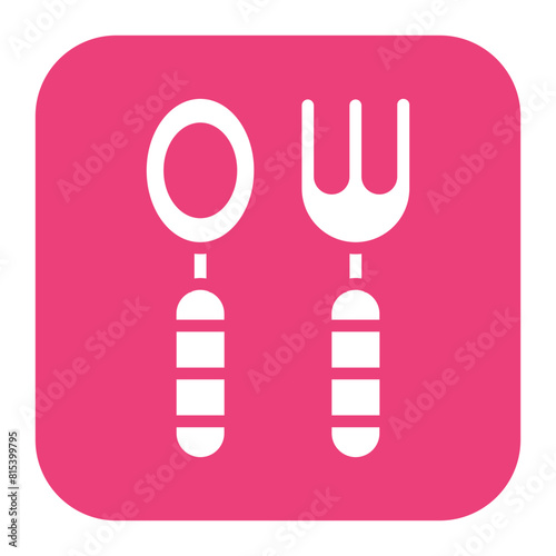 Baby cutlery icon vector image. Can be used for Maternity.