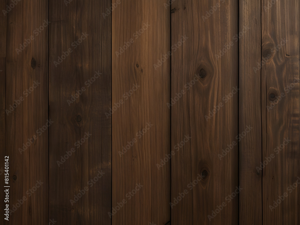 Naklejka premium Rough brown wooden plank wall background with a natural grain texture
