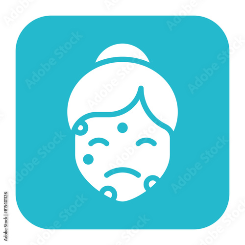 Irritation icon vector image. Can be used for Dermatology.