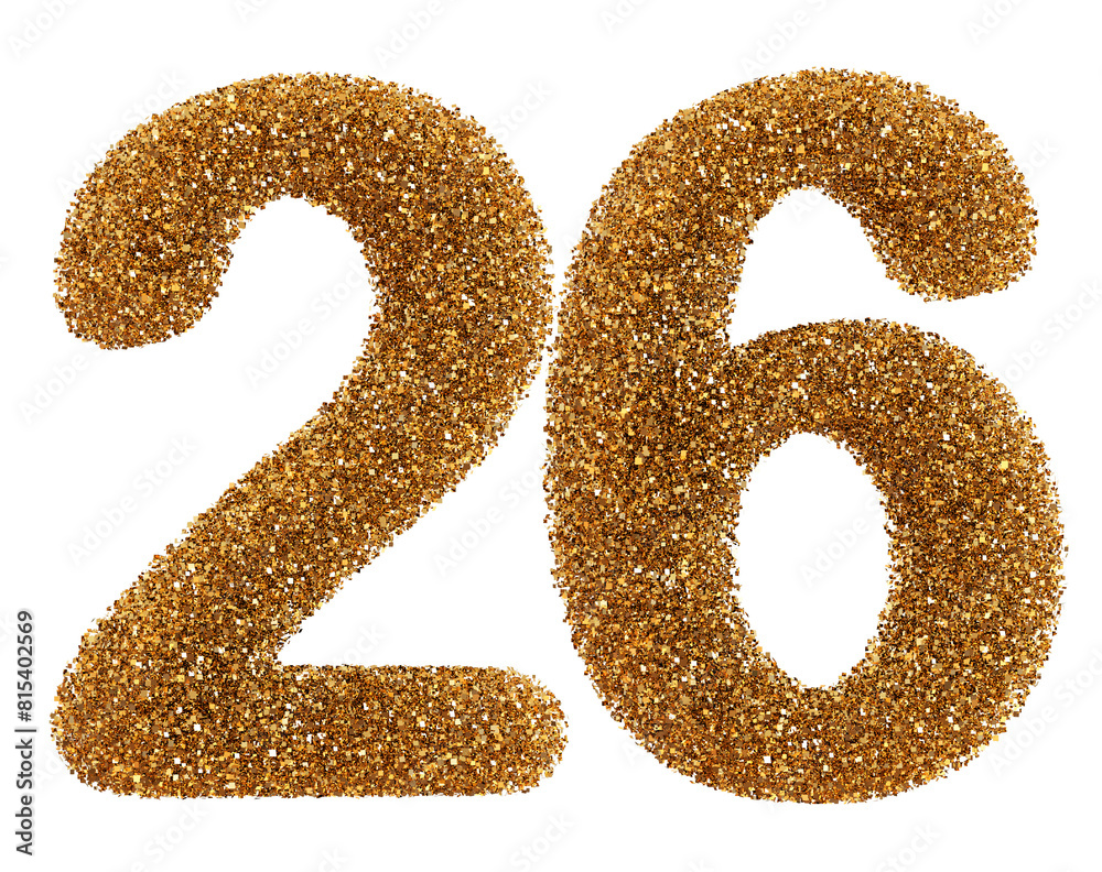 Golden glitter number 26 Golden glitter number 26