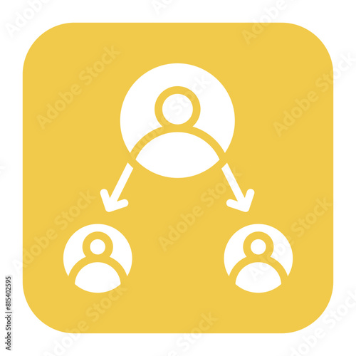 Delegation icon vector image. Can be used for Staff Management.