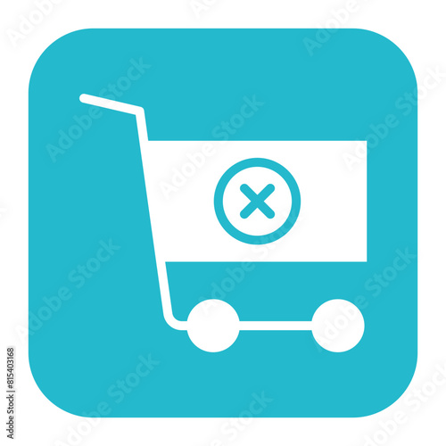 Cart Canceled icon vector image. Can be used for Ecommerce Store.