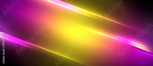 An artistic pattern of colorfulness with tints and shades of amber, orange, and magenta, accented by an electric blue lens flare across a sky background