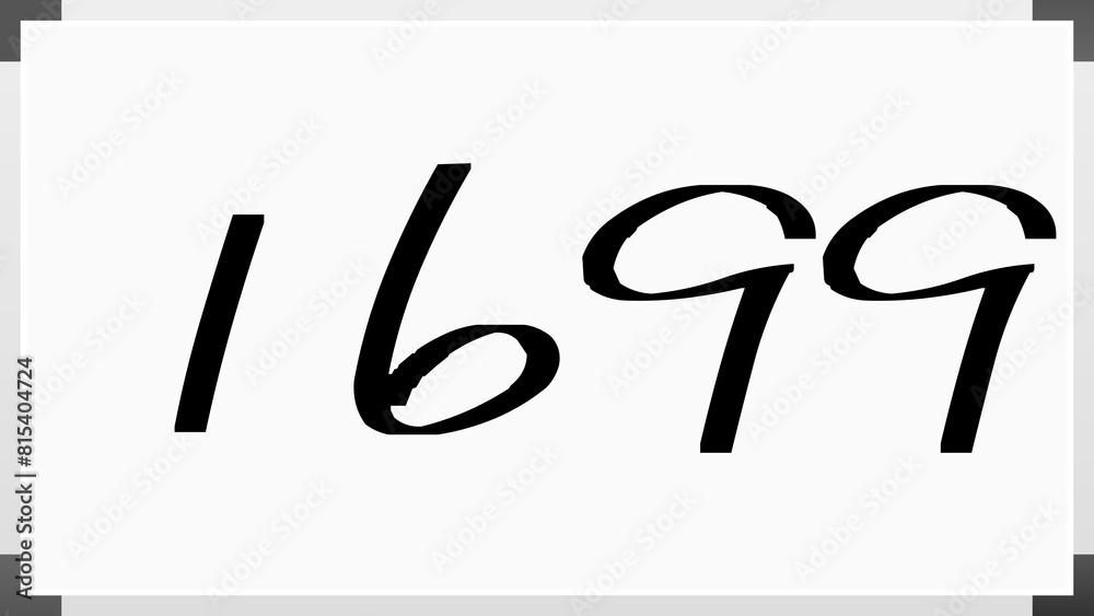 1699年のホワイトボード風イラスト 1699年のホワイトボード風イラスト