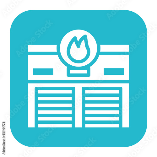 Fire Station icon vector image. Can be used for Public Utilities.