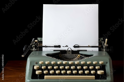 vintage typewriter with paper